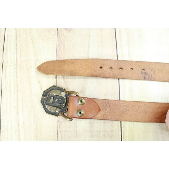 Vintage 70's Bras Tech Ether Guild US Civil War Union Army Military Belt Sz 30" - Picture 2 of 3